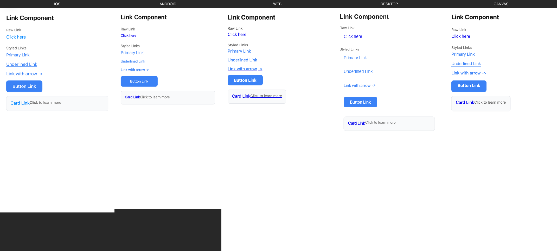 Link rendered on iOS, Android, Web, Desktop, Canvas